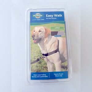 PetSafe Easy Walk No Pull Dog Harness Black Silver Large